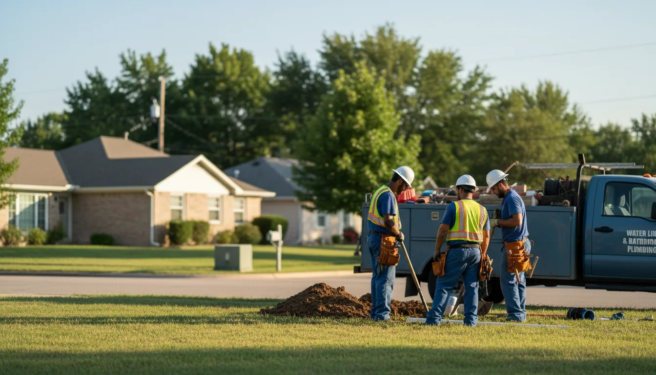 Residential water line and bathroom plumbing service in Delaware, AR